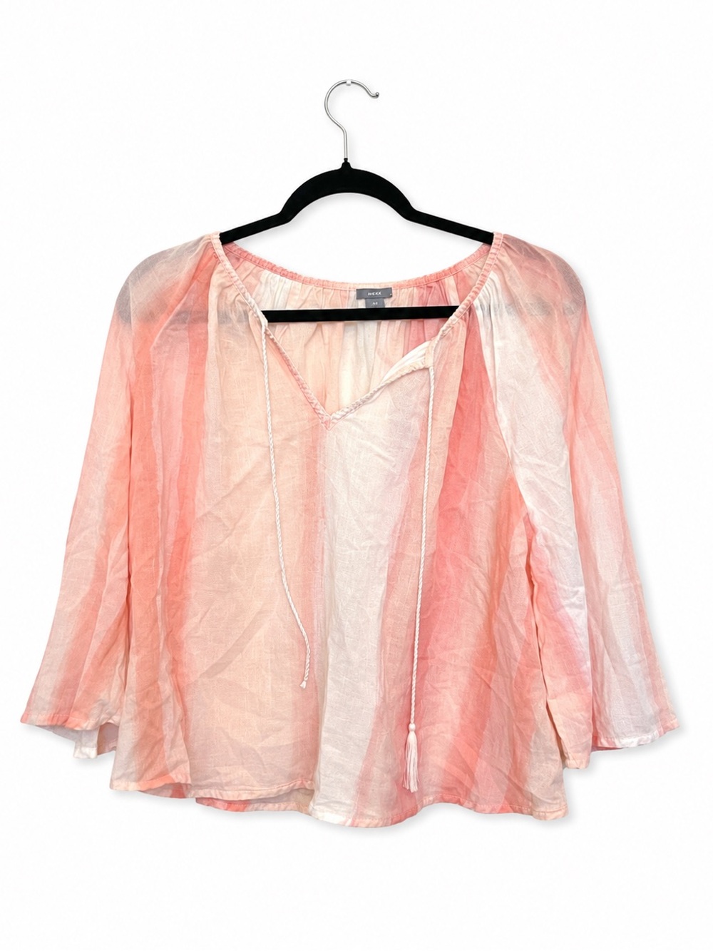 Aerie Euro-Summer Peasant Top With Tassels Size Small